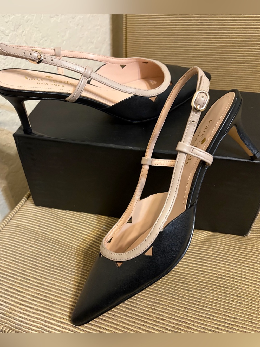 NWT Kate Spade♠️New York Women’s Veyda Slingback Kitten Heel Pumps - Size 7.5